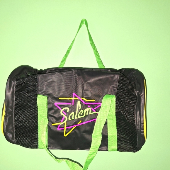 Salem Other - 90's Salem Cigarettes Duffle Bag  Promotion Black Neon Party Costume Prop Vintag